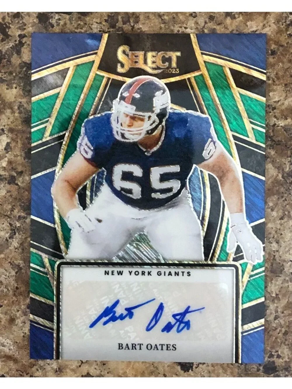 2025 Panini Select Bart Oates Signatures Green Prizm Auto SSP 1/5